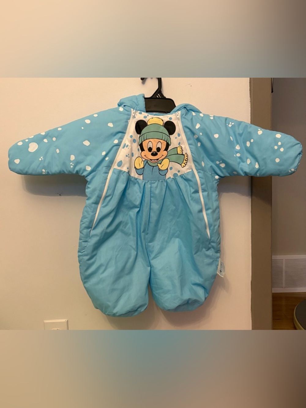 Vintage Disney Babies Blue Mickey Snowsuit